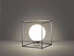 Nachttischlampe Industrial Schwarz Weiß Schwarz - Weiß - Glas - Metall - 15 x 18 x 15 cm