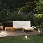 Gartenmöbel-Set Weiß - Massivholz - 65 x 30 x 65 cm