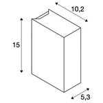 Wandleuchte Quad Weiß - 11 x 15 x 11 cm