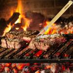 Fourchette à barbecue BBQ Edition Marron - Bois massif - 3 x 2 x 42 cm