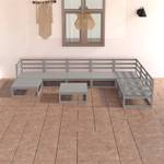 Garten-Lounge-Set (8-teilig) 3009814-1 Grau - Massivholz - Holzart/Dekor - 70 x 30 x 70 cm