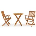 Garten-Essgruppe (3-teilig) 3058255 Braun - Massivholz - Holzart/Dekor - 70 x 75 x 70 cm