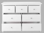 Commode basse ALBANE Blanc - Bois manufacturé - 41 x 79 x 109 cm