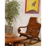 Rocking chair en mindi Marron - Bois massif - Bois/Imitation - 110 x 97 x 56 cm