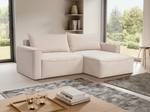 Canapé convertible ASTURIO Beige - Textile - 160 x 76 x 242 cm