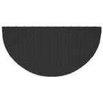 Gartentisch Schwarz - Metall - Rattan - 100 x 75 x 100 cm