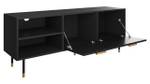 TV-Lowboard Vunotis 2K Schwarz - Holzwerkstoff - 180 x 58 x 40 cm