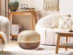 Pouf DUKI Beige - Braun - Petrol