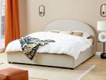 Lit double VAUCLUSE Beige - Crème - Largeur : 194 cm - Textile