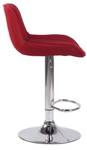 Barhocker Lentini Rot - Silber