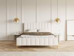 Bett mit Polsterrahmen SZEJLO Cremeweiß - Breite: 180 cm