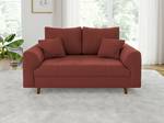 Sofa Neo 2-Sitzer Cord-Stoff Rubinrot