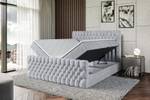 Boxspringbett DAISY-Z Hellgrau - Breite: 200 cm - H4