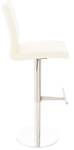 Tabouret de bar Cadiz Lot de 2 Blanc crème - Argenté