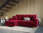 Schlaf-Ecksofa + Box MOGHAN 4 Sitzplätze Rot