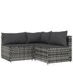 Garten-Lounge-Set 3029628-2 (3-teilig) Grau