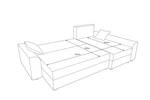 Ecksofa DENVI Beige - Braun - Ecke davorstehend links