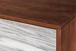 Highboard MOUNTAIN SOUL Braun - Weiß - Massivholz - Stein - 100 x 120 x 38 cm