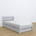 Einzelbett N01 mit Schublade Grau - 90 x 180 cm