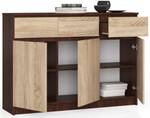 Kommode K140 2T 4S CLP Eiche Sonoma Dekor - Wenge Dekor