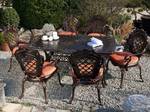 Gartentisch LIZZANO Braun - Orange - Metall - 102 x 72 x 165 cm