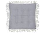 Coussin d'assise COLOCASIA Gris - Blanc - Textile - 40 x 7 x 40 cm