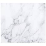 Herdblende-/Abdeckplatte "Marmor", Glas Weiß - Glas - 50 x 1 x 56 cm