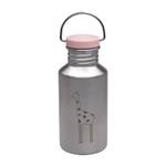 Trinkflasche Adventure und Tiere Pink - Silber