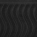 Gummi Fußmatte mit Wellenmuster Schwarz - Kunststoff - 75 x 1 x 45 cm