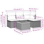 Gartensitzgruppe K348(5-tlg) Grau - Massivholz - 69 x 62 x 62 cm