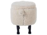 Pouf animal SHEEP Beige - Noir - Crème - Chêne clair