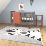 Kinderteppich Zebra KIKA Kunststoff - Textil - 120 x 1 x 170 cm