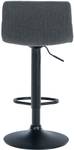 Tabouret de bar Hover Gris lava - Noir