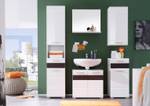 Armoire de toilette Mezzo Noir - Blanc - En partie en bois massif - 37 x 79 x 31 cm