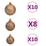 künstlicher Weihnachtsbaum 3009438-3 Gold - Pink - 120 x 210 x 120 cm