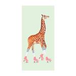 Giraffe mit Rollschuhen
