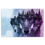 Wolf Wandbilder Natur Wald Violett