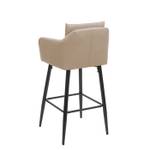 Barhocker H93 (2er Set) Beige - Kunstleder