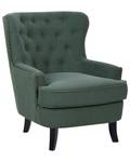 Fauteuil VIBORG II Vert foncé - Vert - Chêne foncé