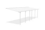 Pergola/Carport KLEO adossé XL Blanc - Largeur : 800 cm