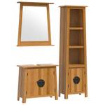 Badmöbel Set 3223462 (3-teilig) Braun - Massivholz - Holzart/Dekor - 70 x 63 x 32 cm