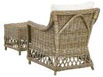 Sessel RIBOLLA Beige - Blau - Weiß - Rattan - 66 x 78 x 70 cm