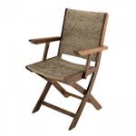 Lot de 2 fauteuils jardin Marron - Cuir synthétique - 58 x 90 x 56 cm