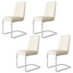 Freischwinger VELVMoon (4er Set) Beige - Silber - 4er Set