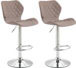 Tabouret de bar Cork Lot de 2 Taupe - Argenté