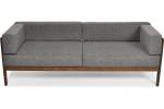 Gartensofa EDEN 3 Grau - Massivholz - 202 x 72 x 77 cm