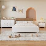 Schlafzimmer-Set LucyWoody Ⅱ (3er Set) Weiß - Holzwerkstoff - Massivholz - Holzart/Dekor - 172 x 82 x 217 cm