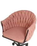 Chaise de bureau MILAN Rose foncé - Textile - 61 x 78 x 58 cm