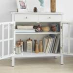 Buffet Commode FSB23-W Blanc - Bois manufacturé - 80 x 80 x 34 cm