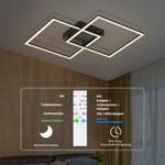 LED Deckenleuchte Friedhelm Schwarz - Metall - 54 x 8 x 54 cm